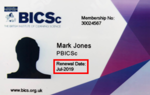 PBICSc Membership Card