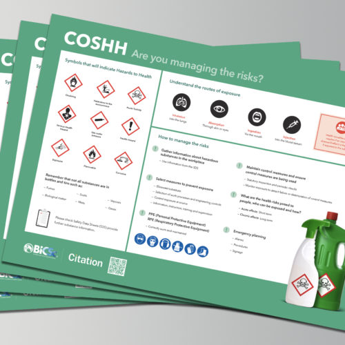 A3 Control of Substances Hazardous to Health (COSHH) Posters (Pack of 4)