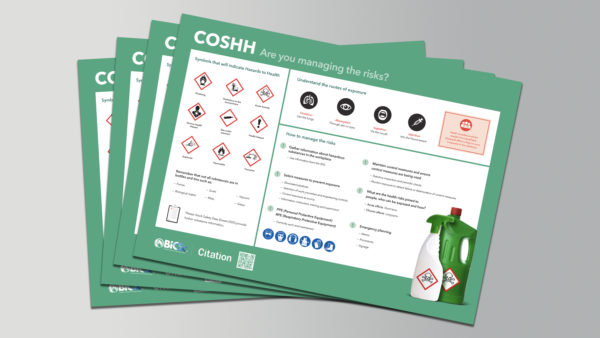 A3 Control of Substances Hazardous to Health (COSHH) Posters (Pack of 4)