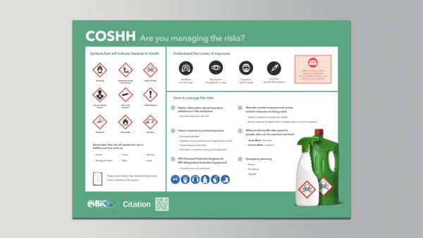 A3 Control of Substances Hazardous to Health (COSHH) Poster